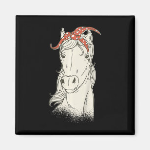 Imã Cavalo De Crianças Com Bandana - Horso Bonito Anda