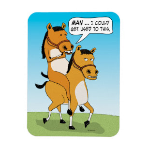 Ímã Cavalo de equitação engraçado