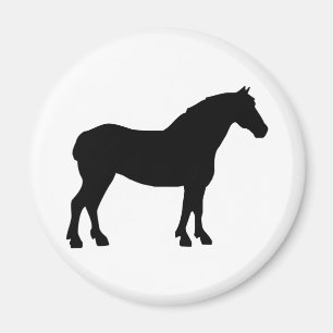 Imã Cavalo de esboço (preto)