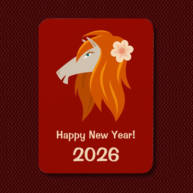 Ímã Cavalo de Fogo 2026 Zodiac, Ano Novo Chinês (Criador carregado)