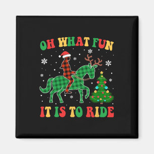 Imã Cavalo De Groovy Oh Que Divertido É Andar De Natal