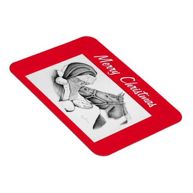 Ímã Cavalo de Natal e Papai Noel (Lado Direito)