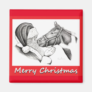 Imã Cavalo de Pintura de Natal e Papais noeis
