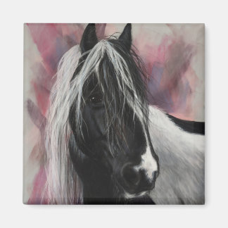 Imã Cavalo de Vanner cigano a rosa