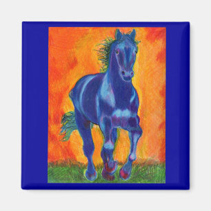 Imã Cavalo do azul de Brillian