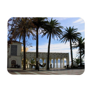 Ímã Cavalo E Carruagem Na Promenade Em Nerja, Espanha