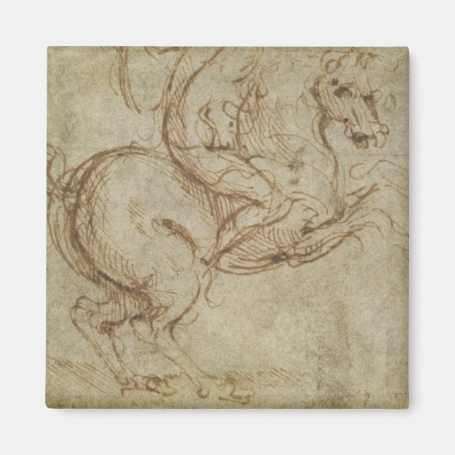 Imã Cavalo e cavaleiro (caneta e tinta no papel) (Frente)