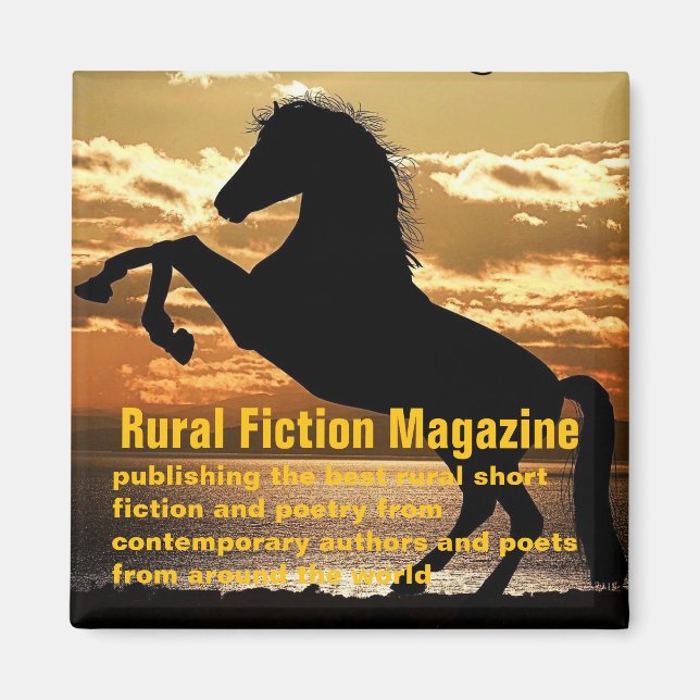 Imã Cavalo e pôr do sol da Revista de Ficção Rural (Frente)
