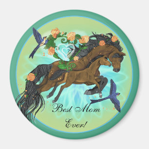 Imã Cavalo e potro de Momma