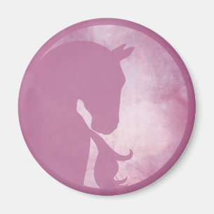 Imã Cavalo em Círculo - Magneta Rosa