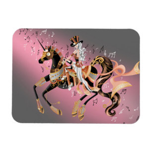 Ímã Cavalo Mecânico Steampunk & Magnet Flexível para D