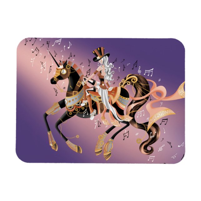 Ímã Cavalo Mecânico Steampunk & Magnet Flexível para D (Horizontal)