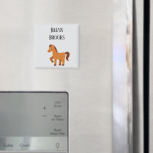 Cavalo pequeno fofo com nome personalizado