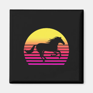 Imã Cavalo Retro 80s Cavalo Presente Cavalo Cavalo Anc