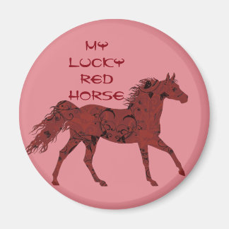 Imã Cavalo Vermelho Sortudo | ímã
