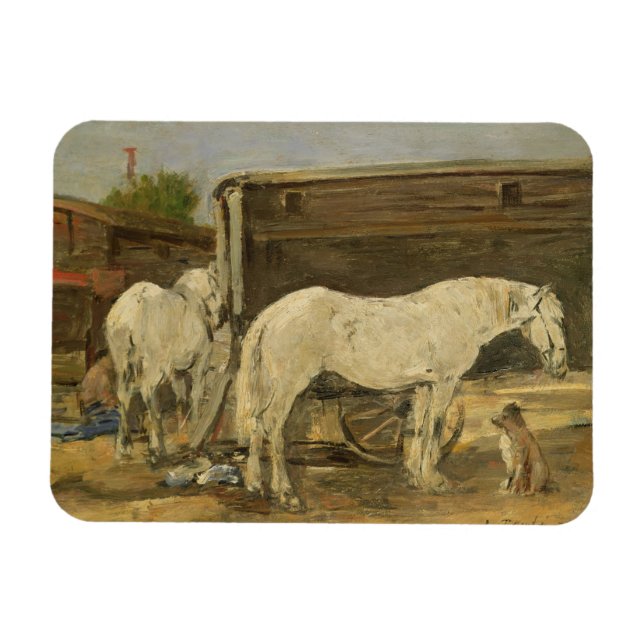 Ímã Cavalos ciganos, c.1885-90 (óleo na canvas) (Horizontal)