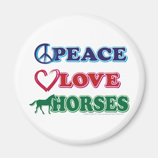 Imã Cavalos de Amor-Paz (Frente)