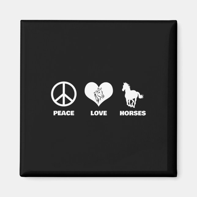Imã Cavalos de Paz Equestres Cavaleiros Equestres (Frente)