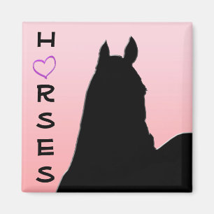 Imã Cavalos do Coração I (Esmaecidos Rosa)