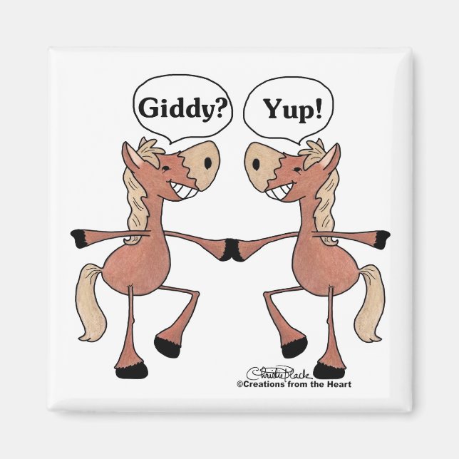 Imã Cavalos Giddy Up (Frente)