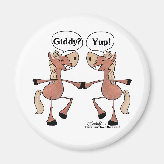Imã Cavalos Giddy Up (Frente)