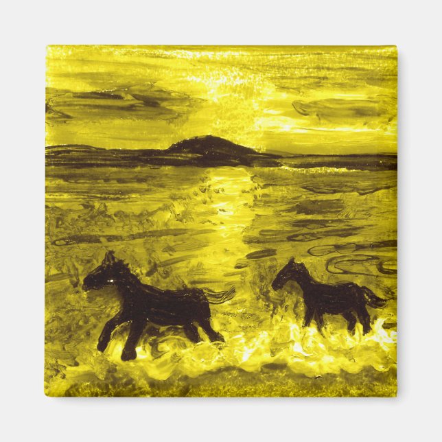 Imã Cavalos na costa Ouro (Frente)