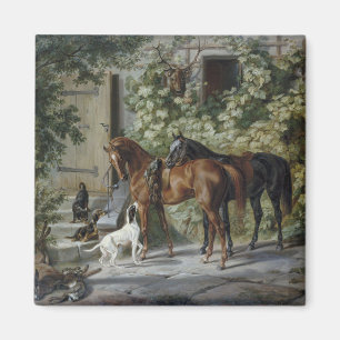 Imã Cavalos no Porch (de Albrecht Adam)