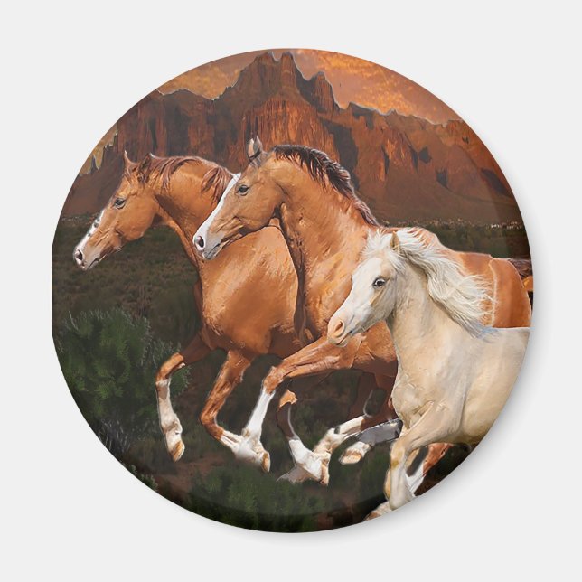 Imã cavalos selvagens do Arizona (Frente)