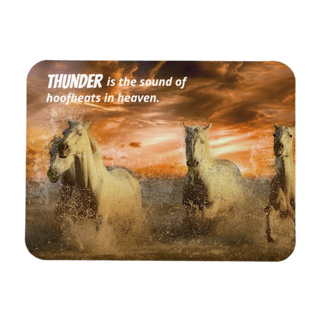 Ímã Cavalos Selvagens, Thunder é Hoofbeats no Magneta  (Horizontal)