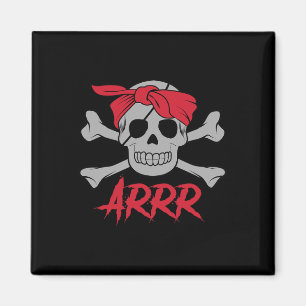 Imã Caveira de Morto Pirata com Patch de Olho Hallowee
