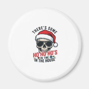 Imã Caveira de Natal Ho Ho Ho Humor Design