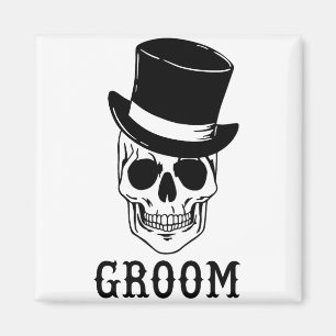 Imã Caveira De Noiva Com Bache De Casamento De Noiva D