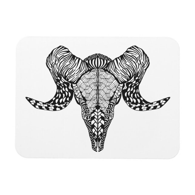 Ímã Caveira de Ovinos Inspirada (Horizontal)