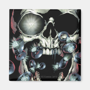 Imã Caveira e Anéis - Cor