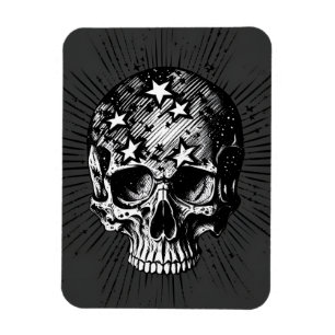 Ímã Caveira e Estrelas III