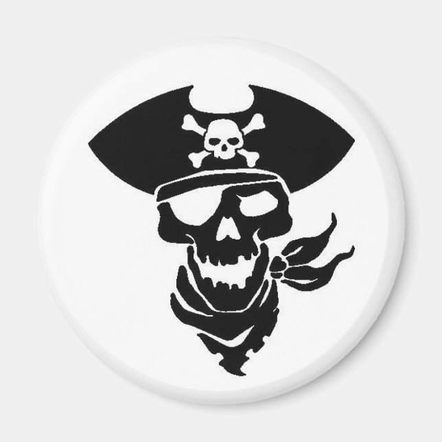 Imã Caveira Pirata (Frente)