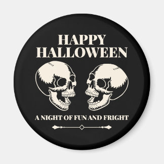 Imã Caveiras Risonhas de Halloween Diversão e Medo