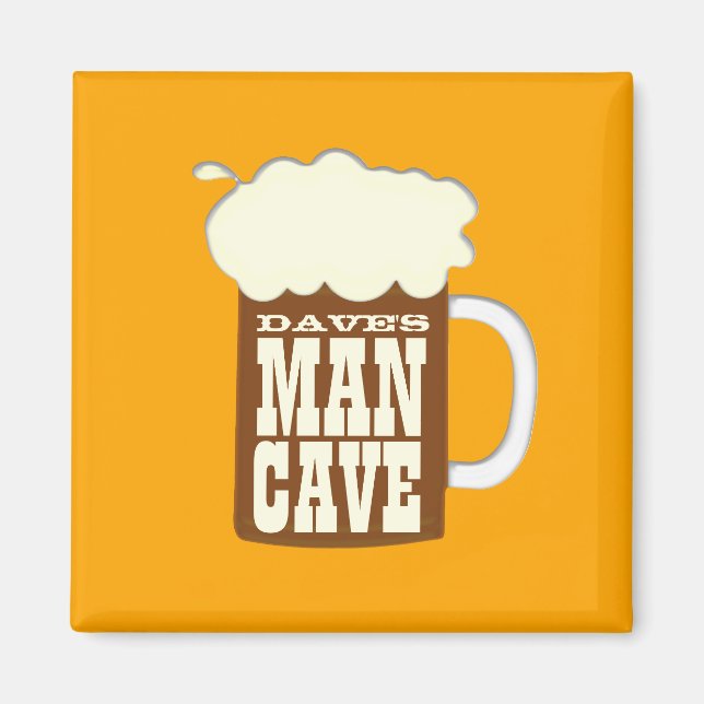 Imã Caverna Engraçada Do Homem De Cerveja (Frente)