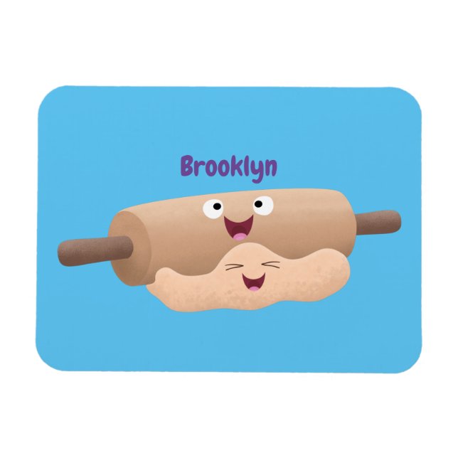 Ímã Cavilha rolante e cartoon para pastelaria (Horizontal)