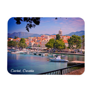 Ímã Cavtat, Croácia vista do cartão postal de férias n