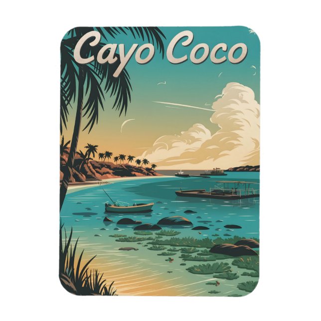 Ímã Cayo Coco Cuba Vintage (Vertical)