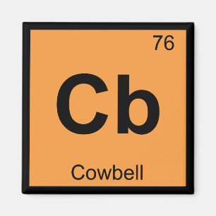 Imã Cb - Música de Cowbell Símbolo da Tabela Periódica