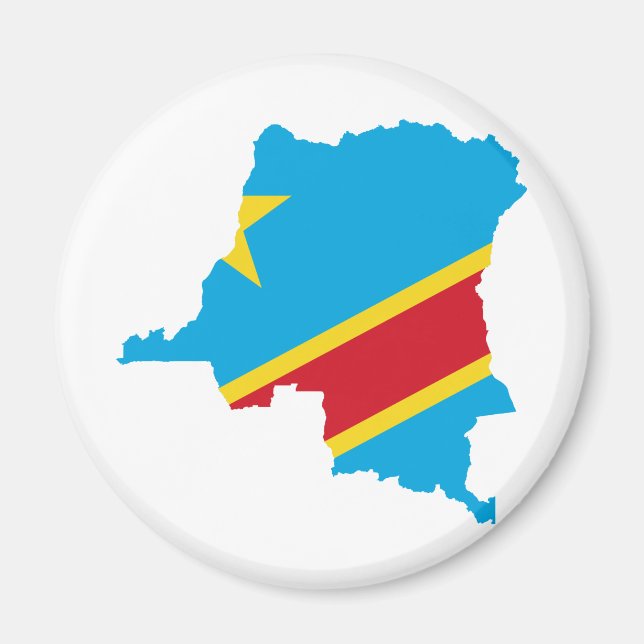 Imã CD do mapa de Sinalizador do Congo (Frente)