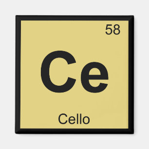 Imã Ce - Cello Music Chemistry Símbolo de Mesa Perió