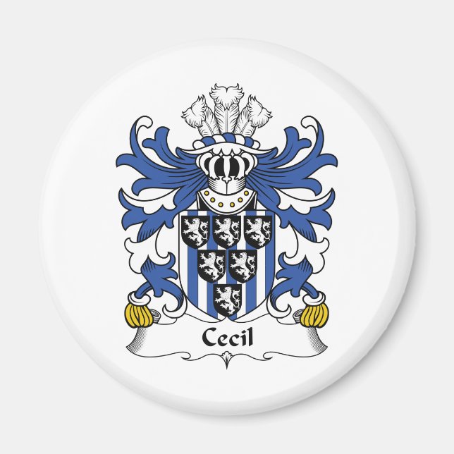 Imã Cecil Family Crest (Frente)