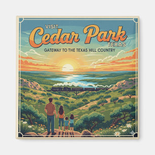 Imã Cedar Park, Texas Viagens vintage Poster