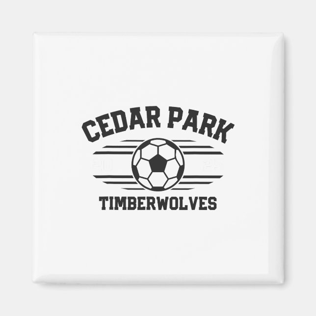 Imã Cedar Park Timberwolves Futebol Ll 2025 (Frente)
