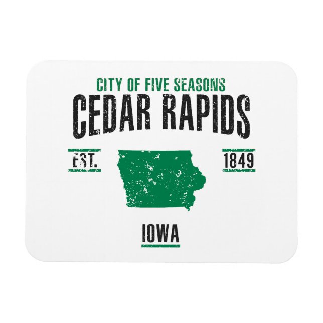 Ímã Cedar Rapids (Horizontal)