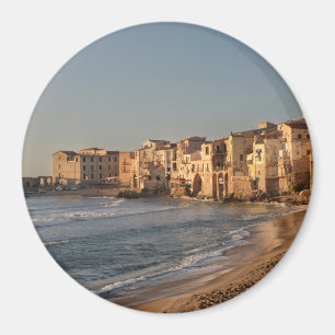 Imã Cefalu, cidade do beira-mar em Sicília