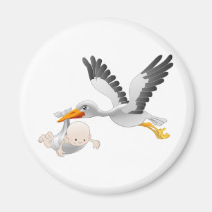 Imã cegonha e bebê